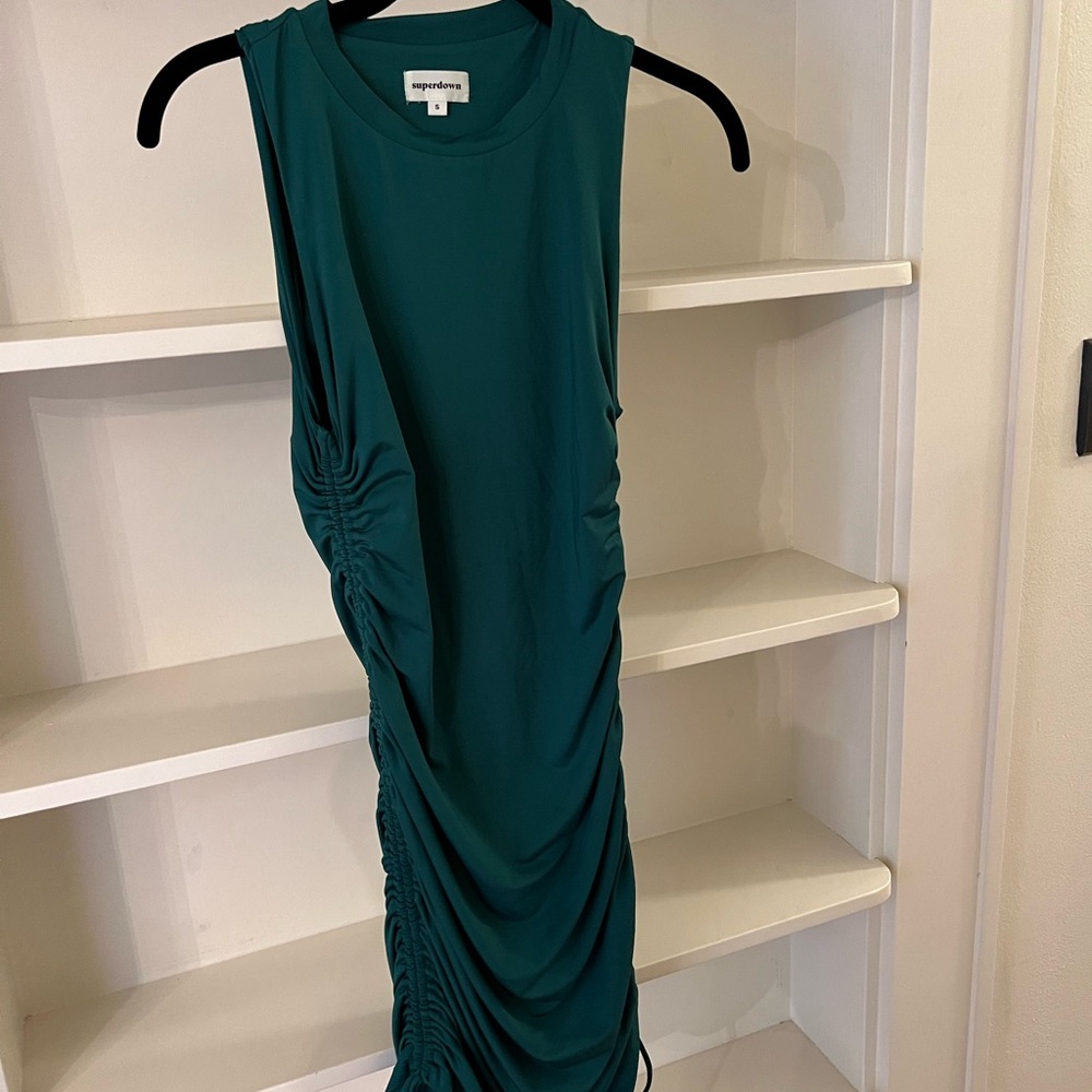 Superdown Green Tie Dress